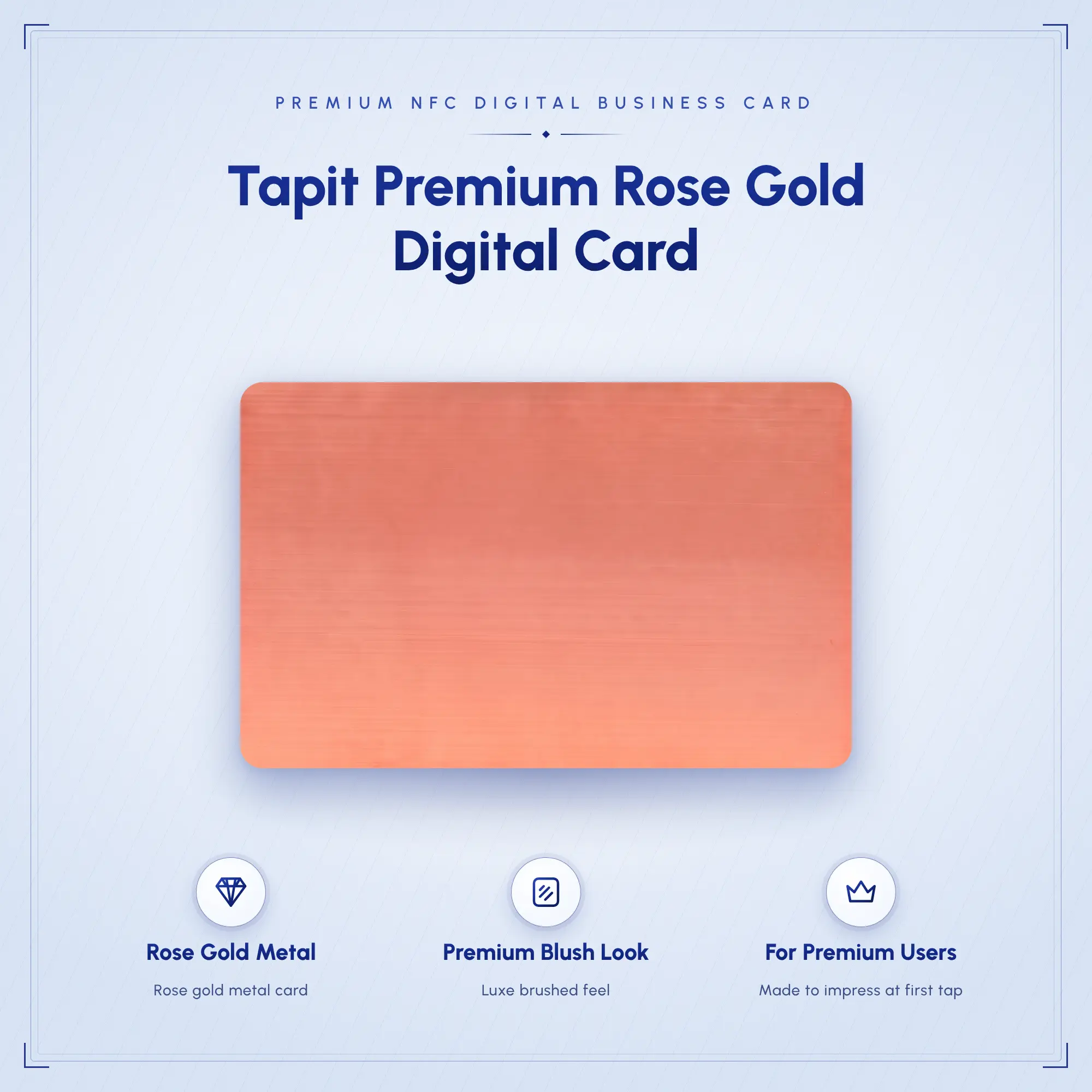 Digital Business Card | Dubai | Tapit Rose Gold NFC Card Post1