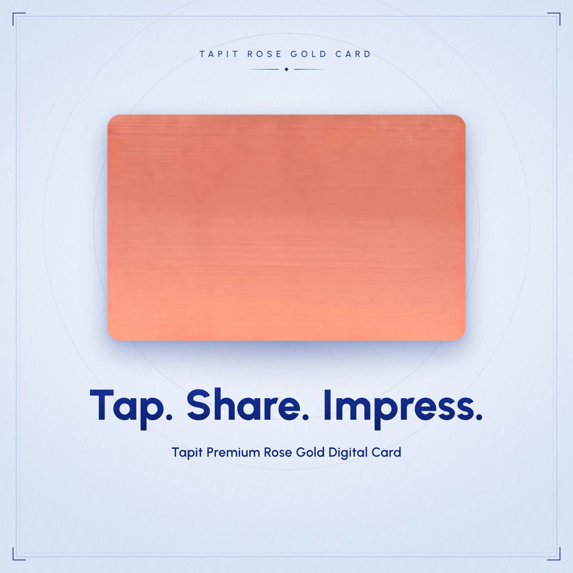Digital Business Card | Dubai | Tapit Rose Gold NFC Card